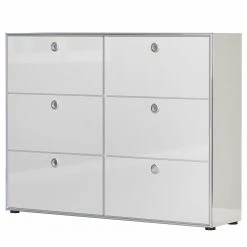 Trendteam Kommode Infinity - Hochglanz Weiß / Matt Weiß