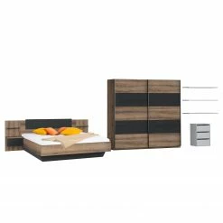 Loftscape Schlafzimmer-Set Buren (2-teilig) - Eiche Rustikal Dekor / Eiche Schwarz Dekor