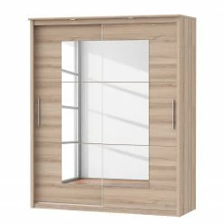 Loftscape Schwebetürenschrank Almelo - Inkl. Beleuchtung - Eiche Hell Dekor