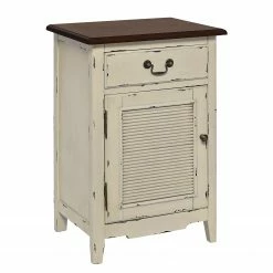 Butlers Nachttisch CABOTT COVE - Esche / Paulownia Creme / Natur