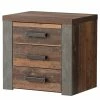 Loftscape Nachtkommode Nelke - Old Wood Vintage Dekor / Betonoptik Dunkelgrau