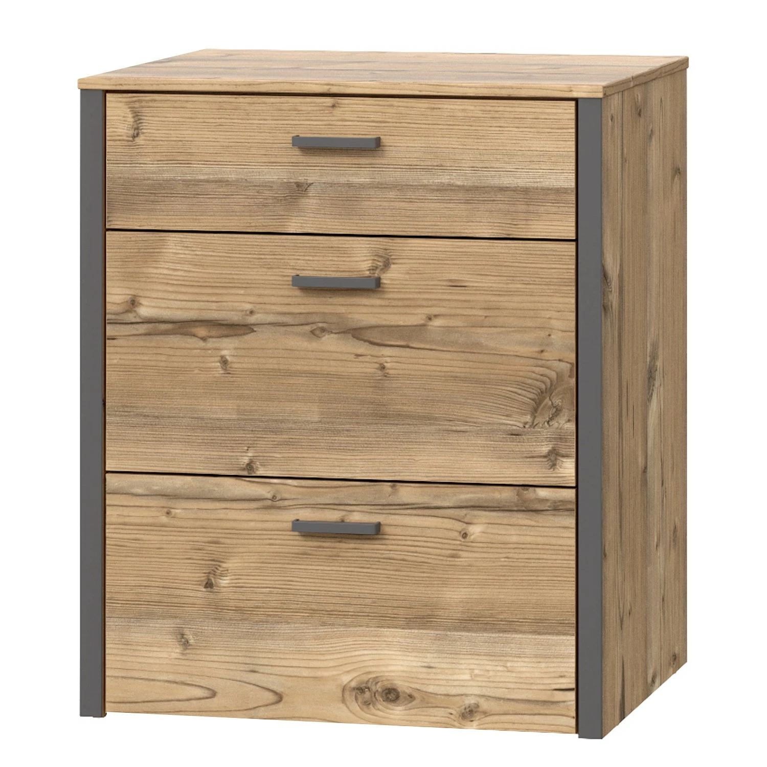 Loftscape Nachtkommode Samtoge - Bramberg Fichte Dekor / Uni Wolfram Dekor