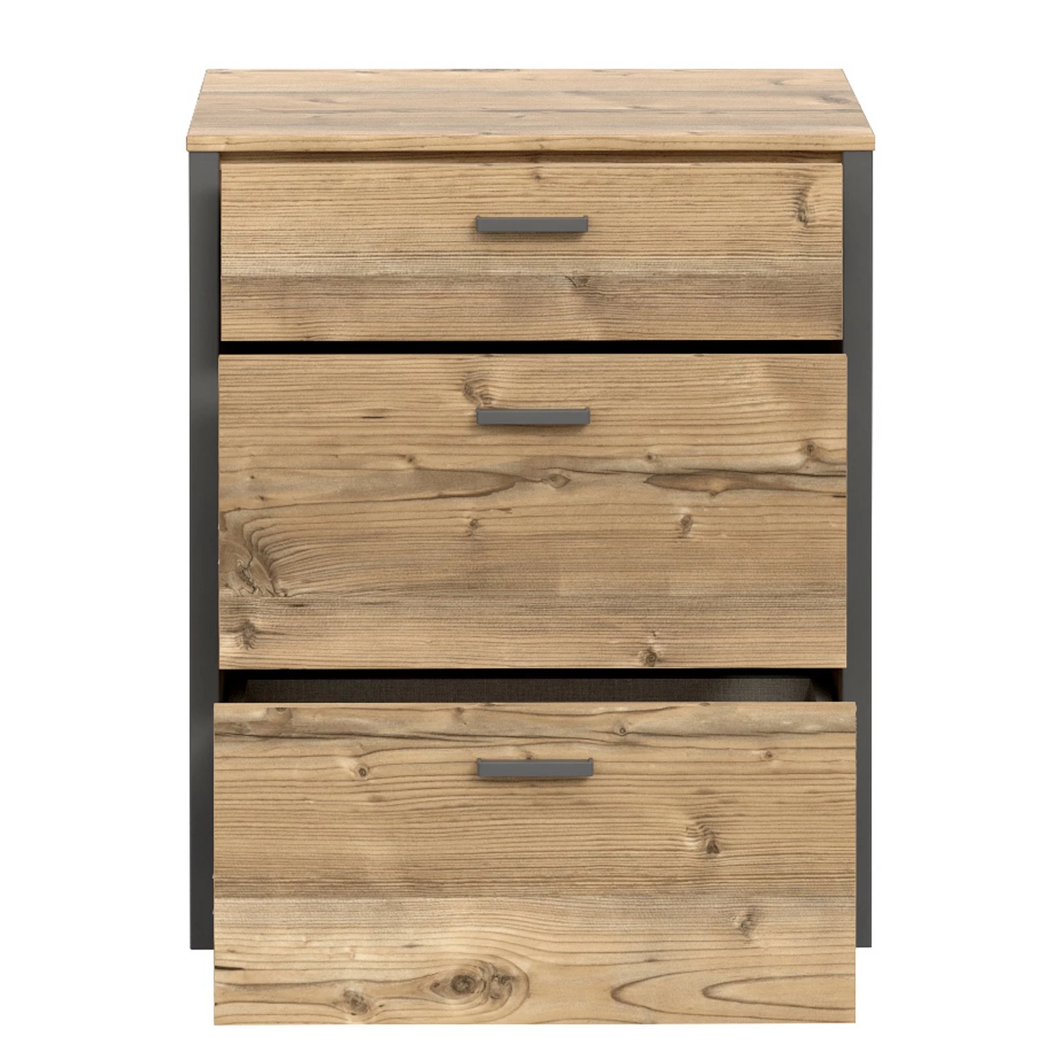 Loftscape Nachtkommode Samtoge - Bramberg Fichte Dekor / Uni Wolfram Dekor – Bild 5