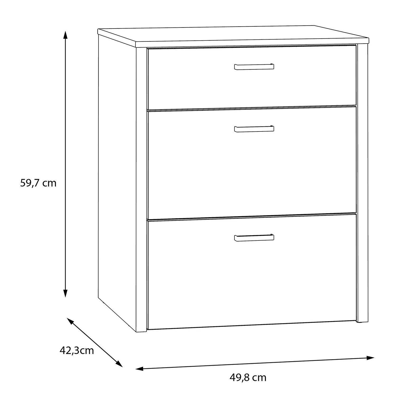 Loftscape Nachtkommode Samtoge - Bramberg Fichte Dekor / Uni Wolfram Dekor – Bild 6