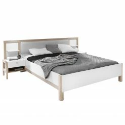 Loftscape Bettanlage Thurles - Weiß / Eiche Sonoma Dekor