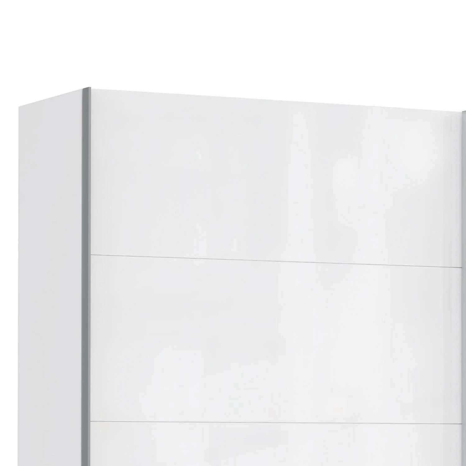 Loftscape Schwebetürenschrank Olivee - Inkl. Beleuchtung - Hochglanz Weiß / Eiche Dekor – Bild 5