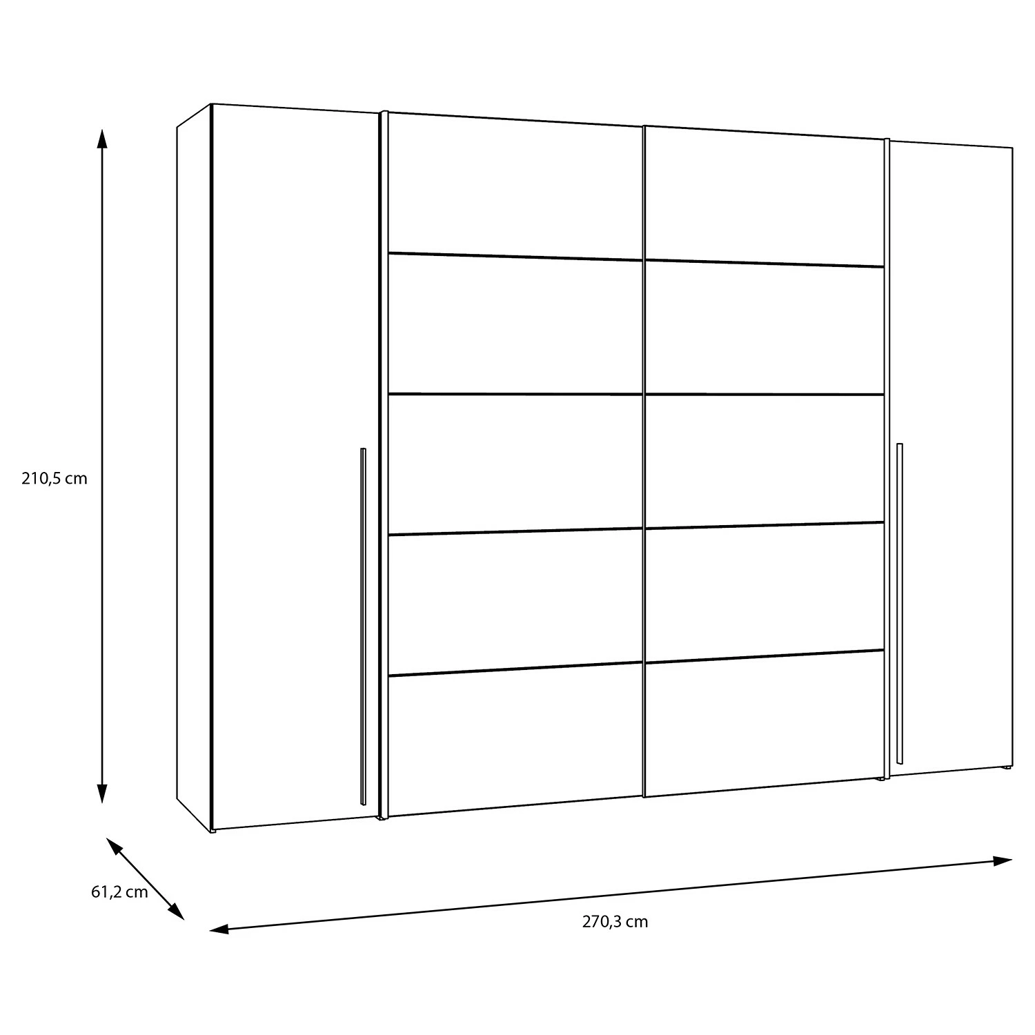 Loftscape Schwebetürenschrank Samtoge II – Bild 8