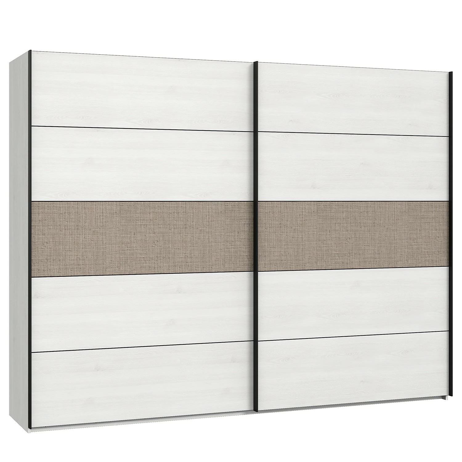 Loftscape Schwebetürenschrank Riecce - Schneeeiche Dekor / Grau