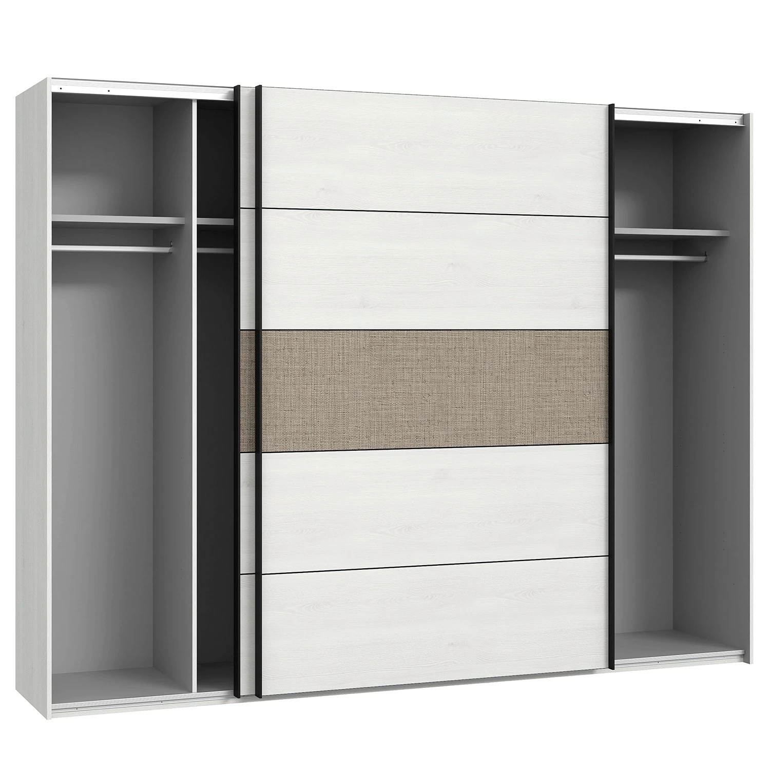 Loftscape Schwebetürenschrank Riecce - Schneeeiche Dekor / Grau – Bild 3