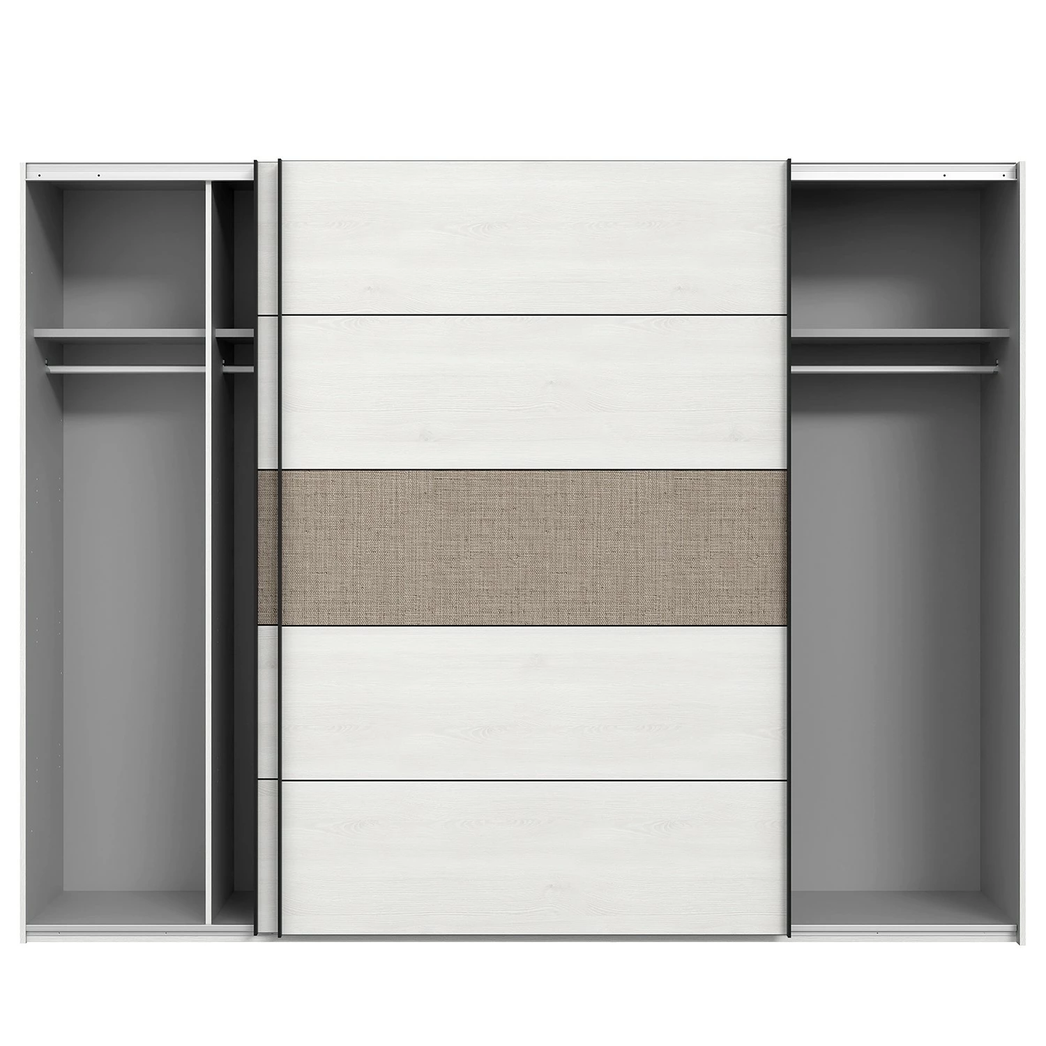 Loftscape Schwebetürenschrank Riecce - Schneeeiche Dekor / Grau – Bild 5