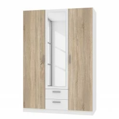 Loftscape Drehtürenschrank Okei - Eiche Sonoma Dekor / Weiß