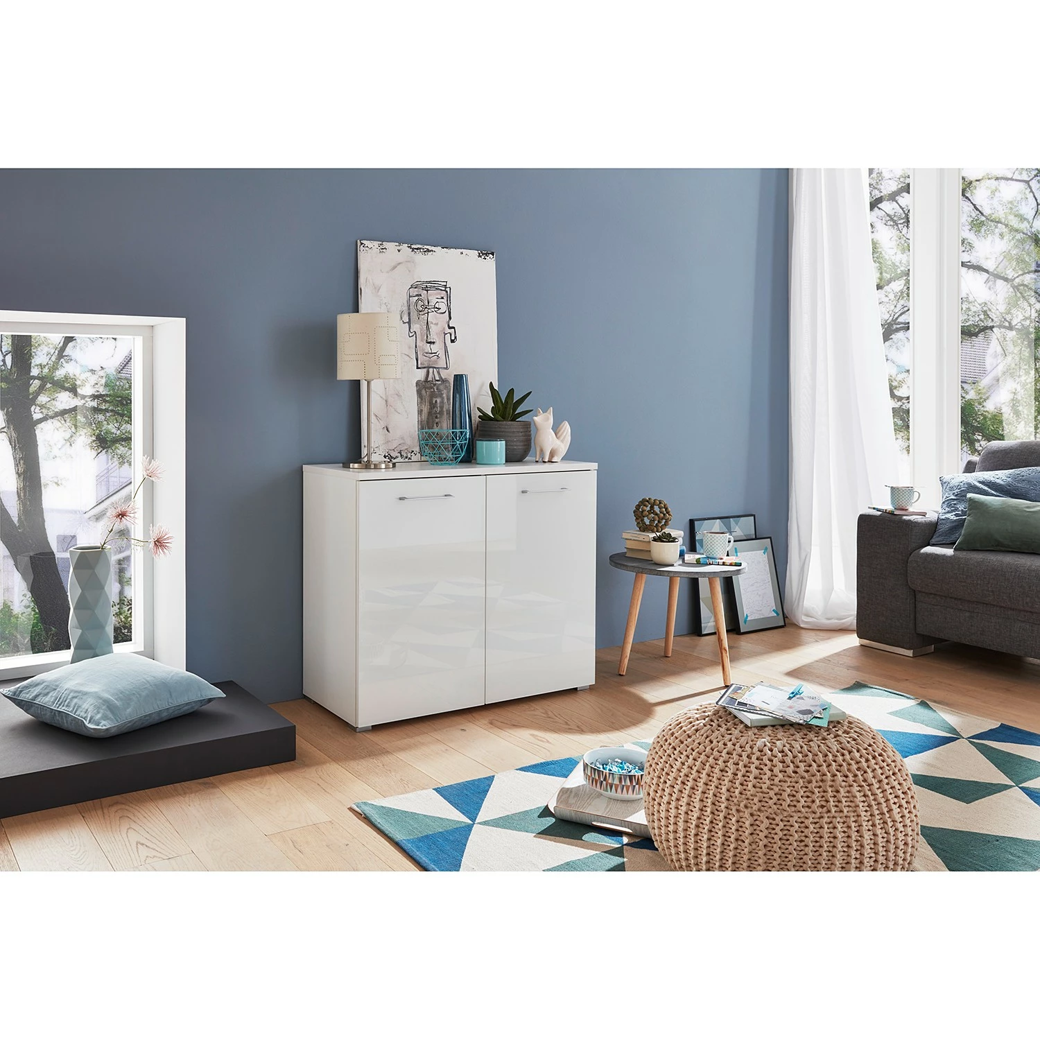 Germania Kommode Campo I - Glas - Weiß – Bild 2