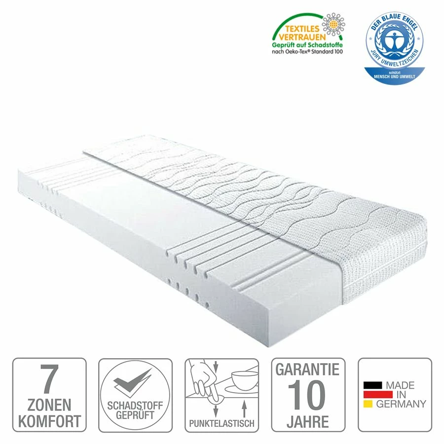 Breckle 7-Zonen Kaltschaummatratze Aqua I - 180 x 200cm - H3 – Bild 2