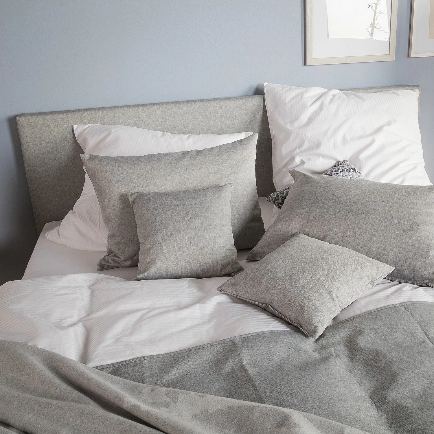 Fredriks Boxspringbett Ramona VII - Hellgrau - 140 x 200cm – Bild 10