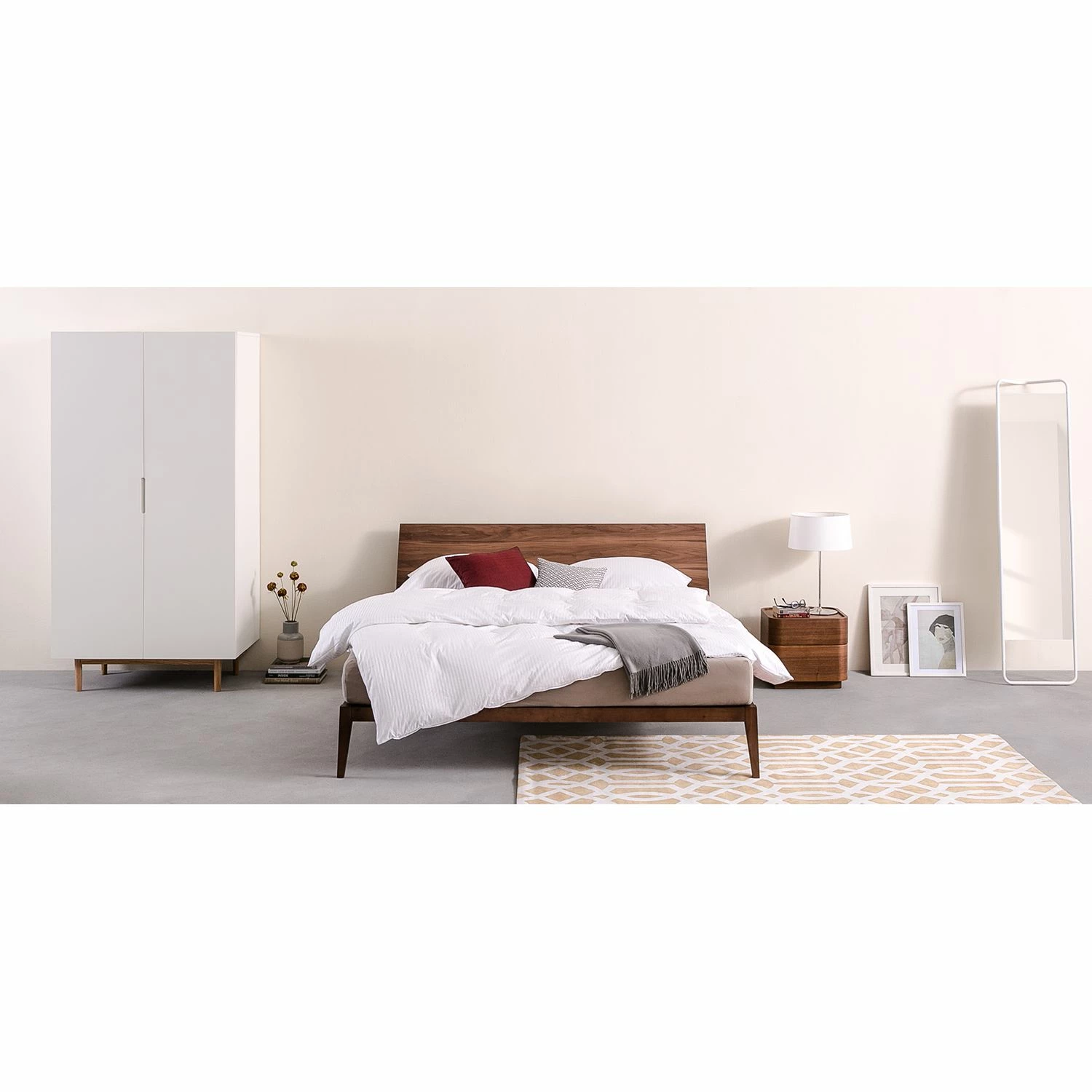 Mørteens Drehtürenschrank Lindholm - Matt Weiß - Breite: 152 cm – Bild 2