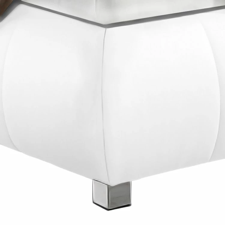 Monaco Boxspringbett Elay Kunstleder - Weiß - 180 x 200cm - Kaltschaummatratze - H3 – Bild 4