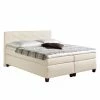 Loftscape Boxspringbett Harmony - Ecru - 100 x 200cm - Bonellfederkernmatratze - H3 - Kaltschaumtopper