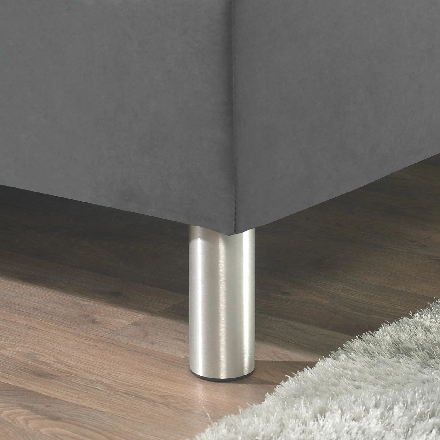 Loftscape Boxspringbett Hedensted - Grau - 200 x 200cm - Tonnentaschenfederkernmatratze - H3 – Bild 5