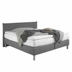 Loftscape Boxspringbett Hedensted - Grau - 200 x 200cm - Tonnentaschenfederkernmatratze - H3
