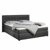 Maison Belfort Boxspringbett Jean - Anthrazit - 100 x 200cm - Kaltschaummatratze - H2