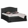 Maison Belfort Boxspringbett La Chatre - Anthrazit - 160 x 200cm