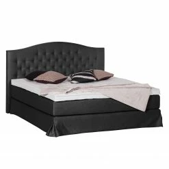 Maison Belfort Boxspringbett La Chatre - Anthrazit - 160 x 200cm