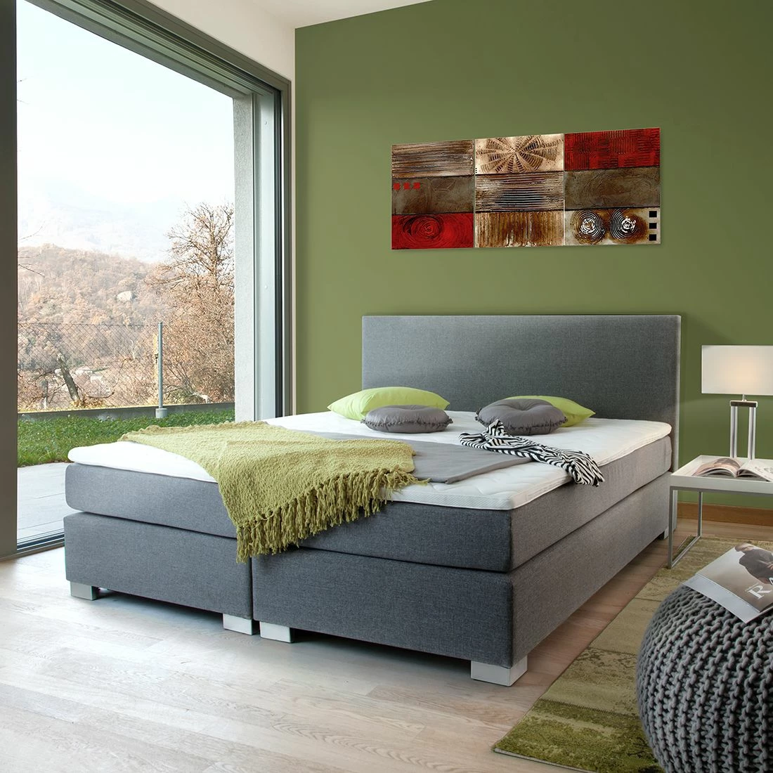 Fredriks Boxspringbett Ramona II - Grau - 180 x 200cm – Bild 7