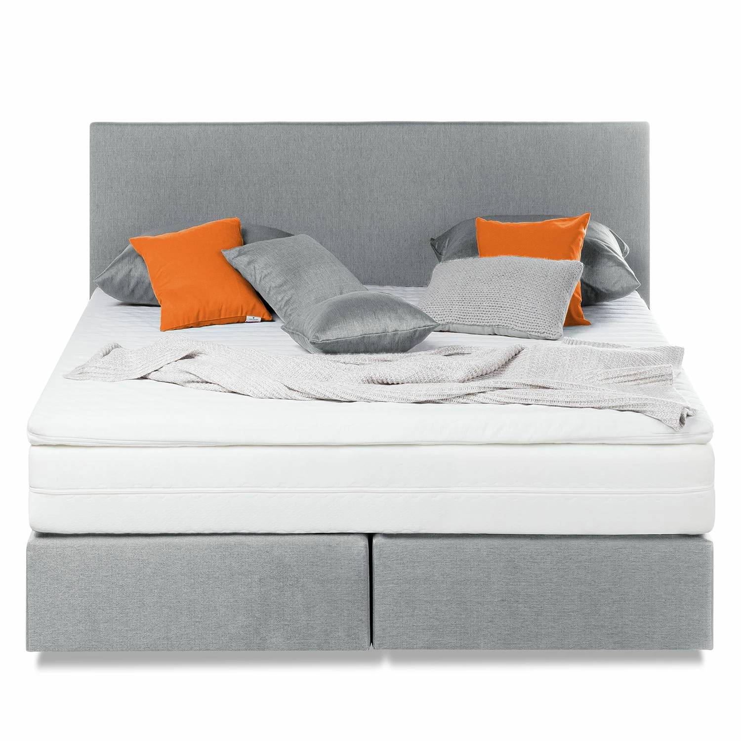 Fredriks Boxspringbett Ramona VII - Hellgrau - 140 x 200cm – Bild 5