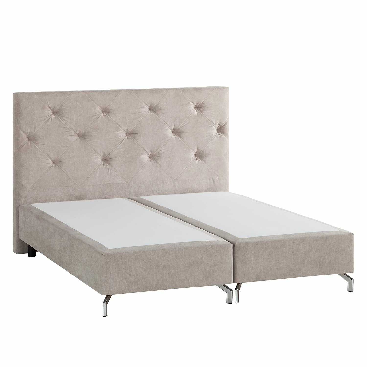 Maison Belfort Boxspringbett Dogali - Velours - Beige - 160 x 200cm – Bild 9