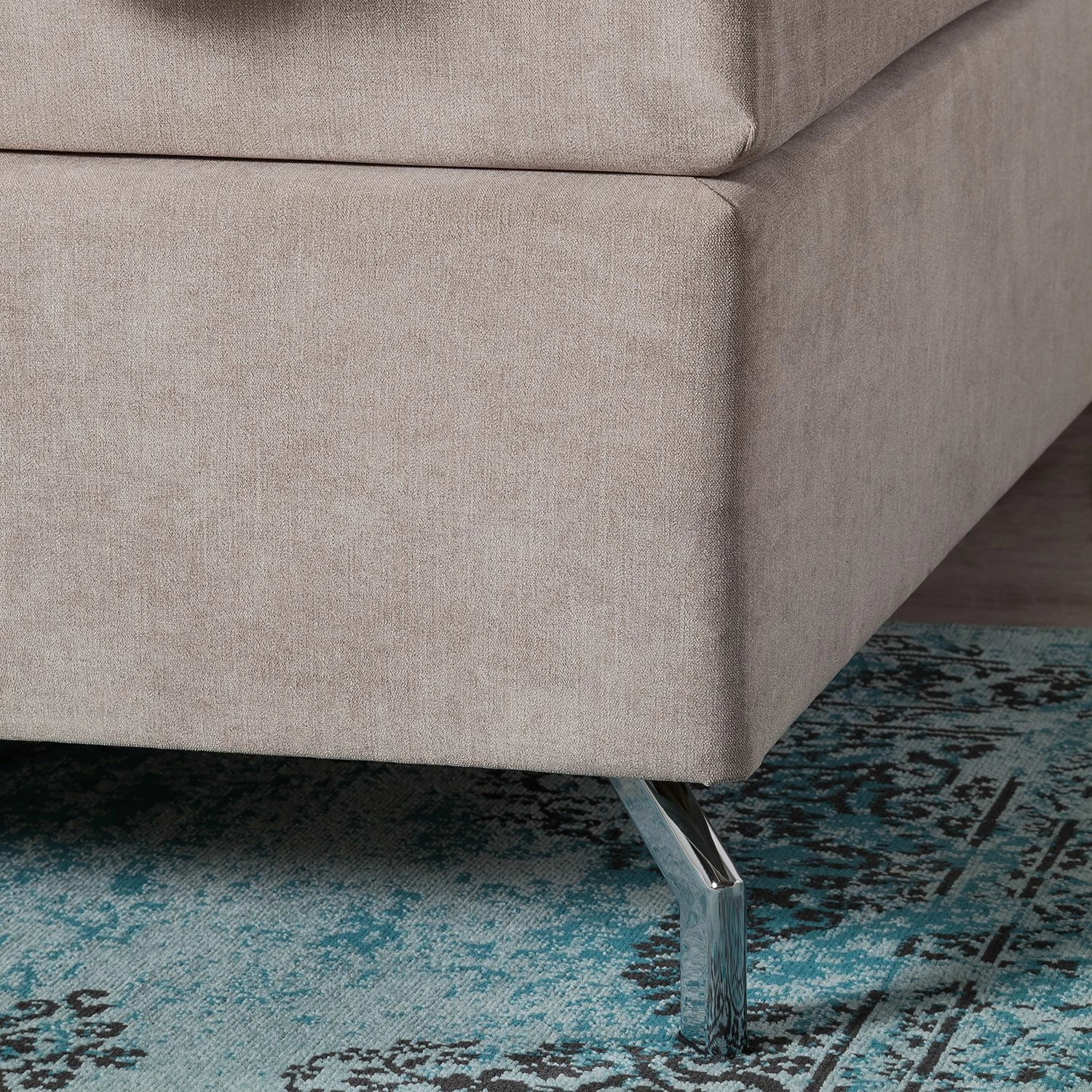 Maison Belfort Boxspringbett Dogali - Velours - Beige - 160 x 200cm – Bild 12