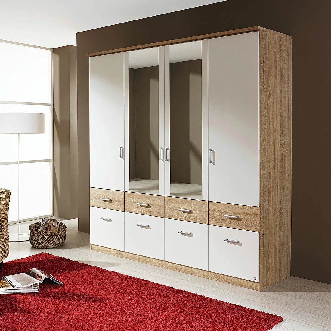 Rauch Blue Drehtueren-/Kombischrank Bremen - Breite: 136 cm - Mit Spiegeltür/-en – Bild 13