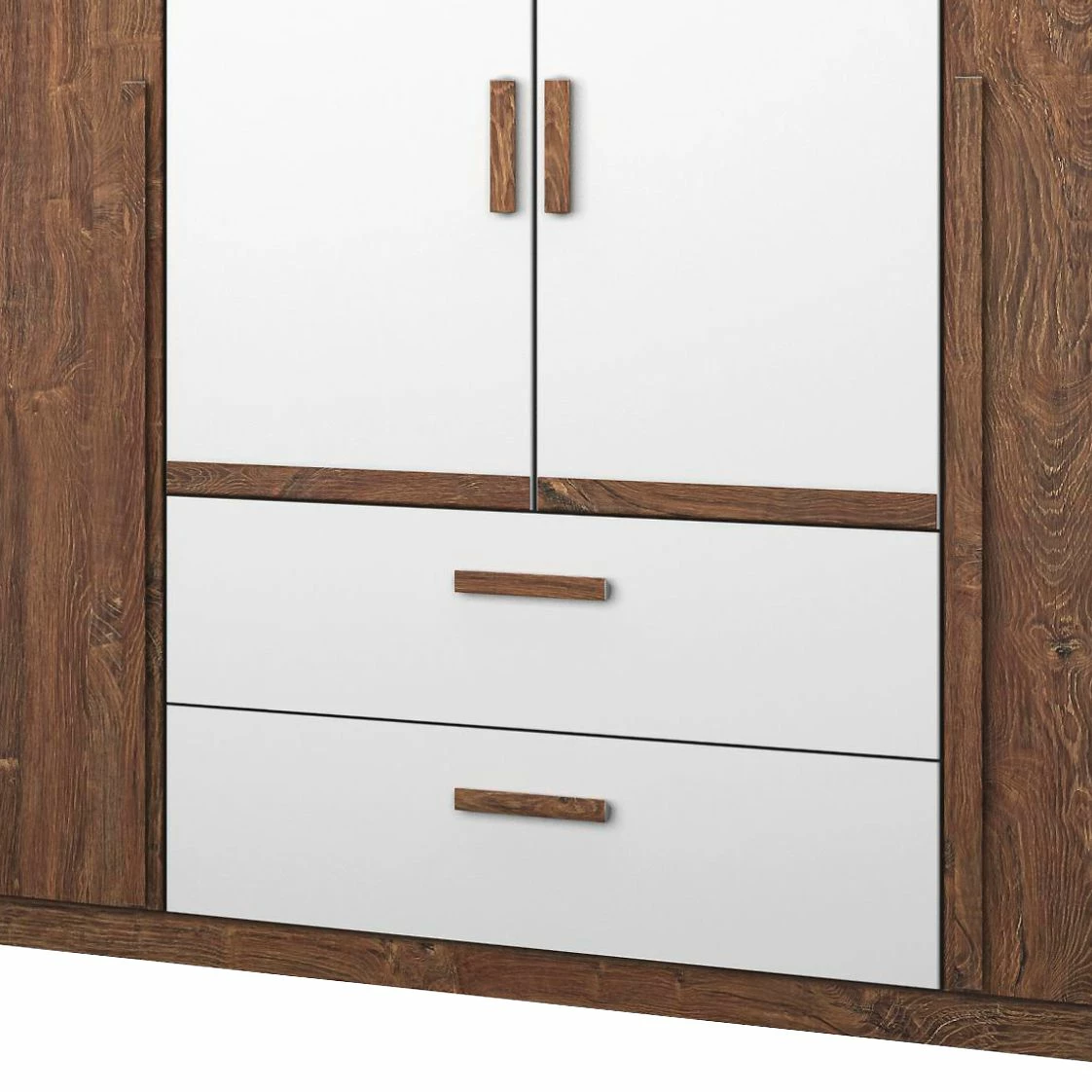 Rauch Orange Drehtürenschrank Bernau - Braun / Weiß - Breite: 181 cm – Bild 3
