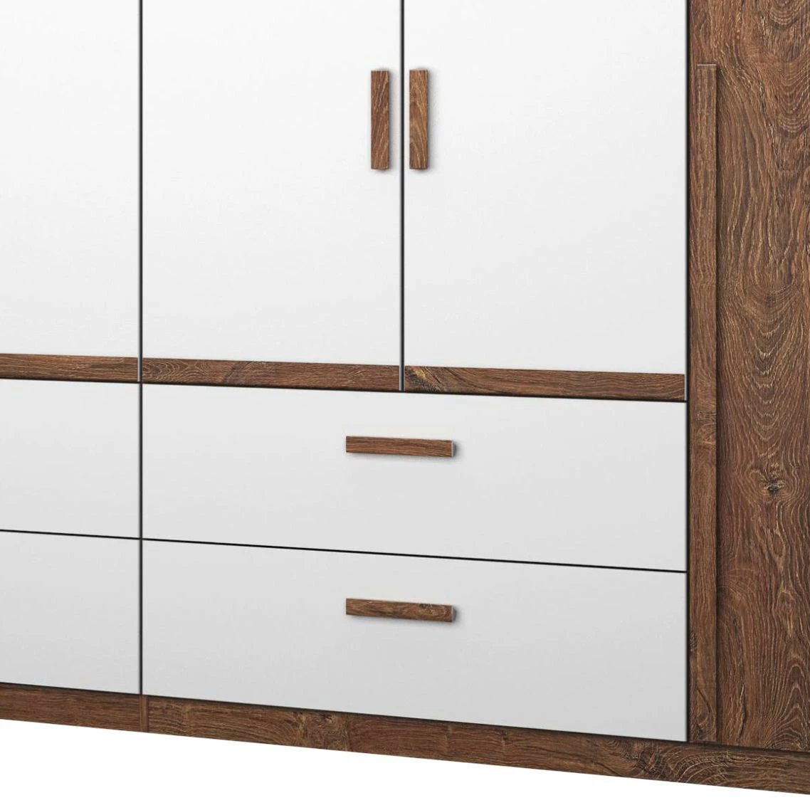 Rauch Orange Drehtürenschrank Bernau - Braun / Weiß - Breite: 271 cm – Bild 3