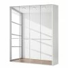 Wiemann Drehtürenschrank Chicago I - Alpinweiß / Spiegelglas - Höhe: 236 cm - Breite: 200 cm - 4