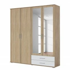 Rauch Blue Drehtürenschrank Rasant-Extra - Eiche Sonoma Dekor / Alpinweiß - Breite: 168 cm - 2