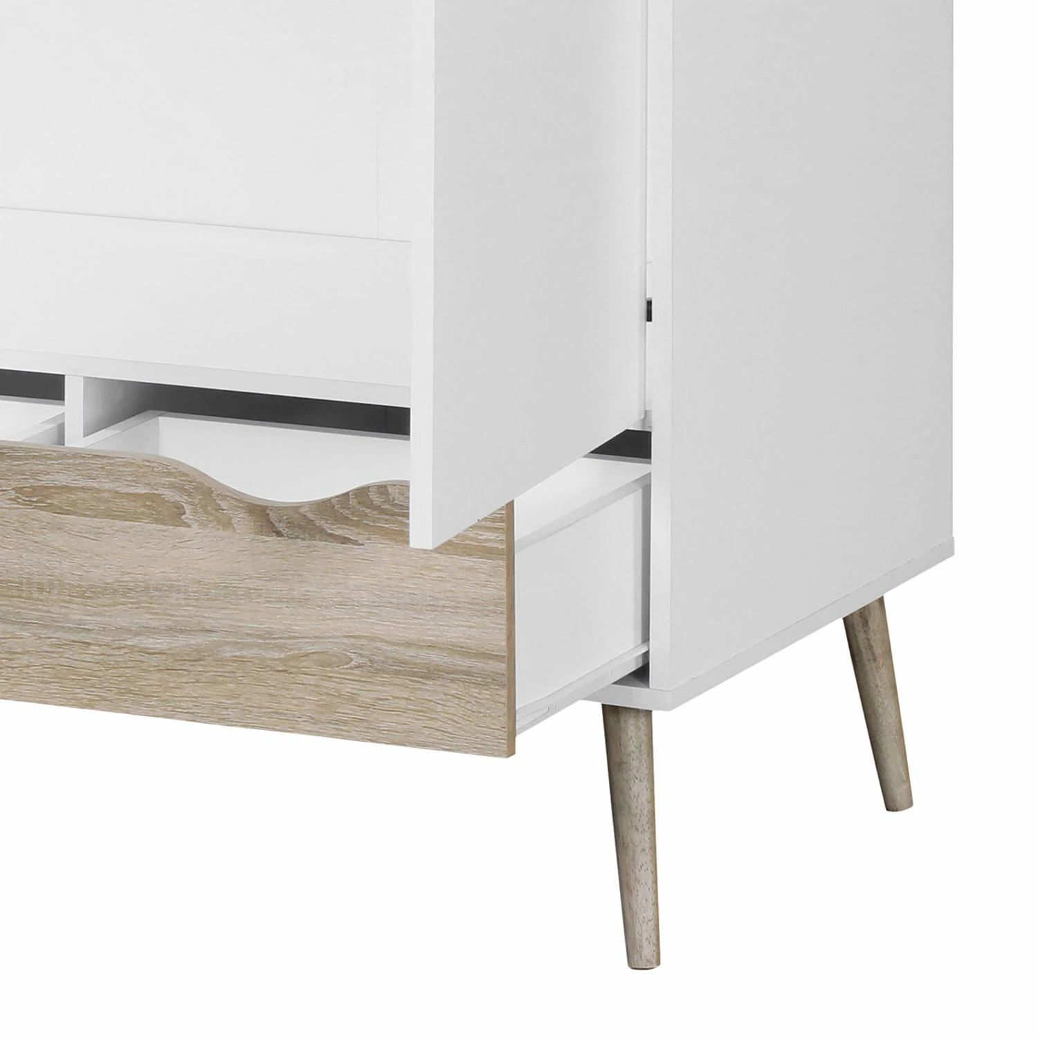 Mørteens Drehtürenschrank Sunndal - Weiß / Eiche Hell – Bild 3