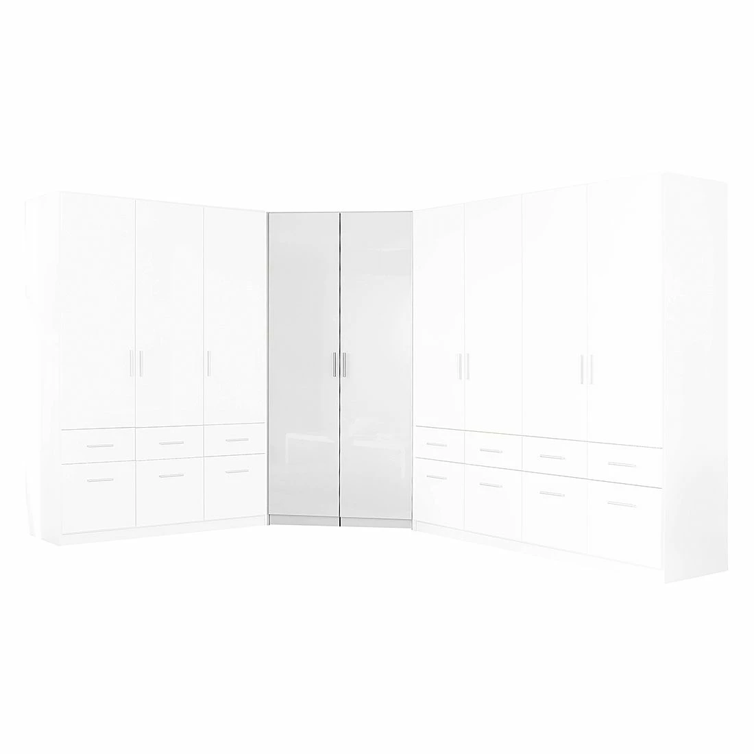 Rauch Blue Eckschrank Celle - Hochglanz Weiß / Alpinweiß – Bild 4