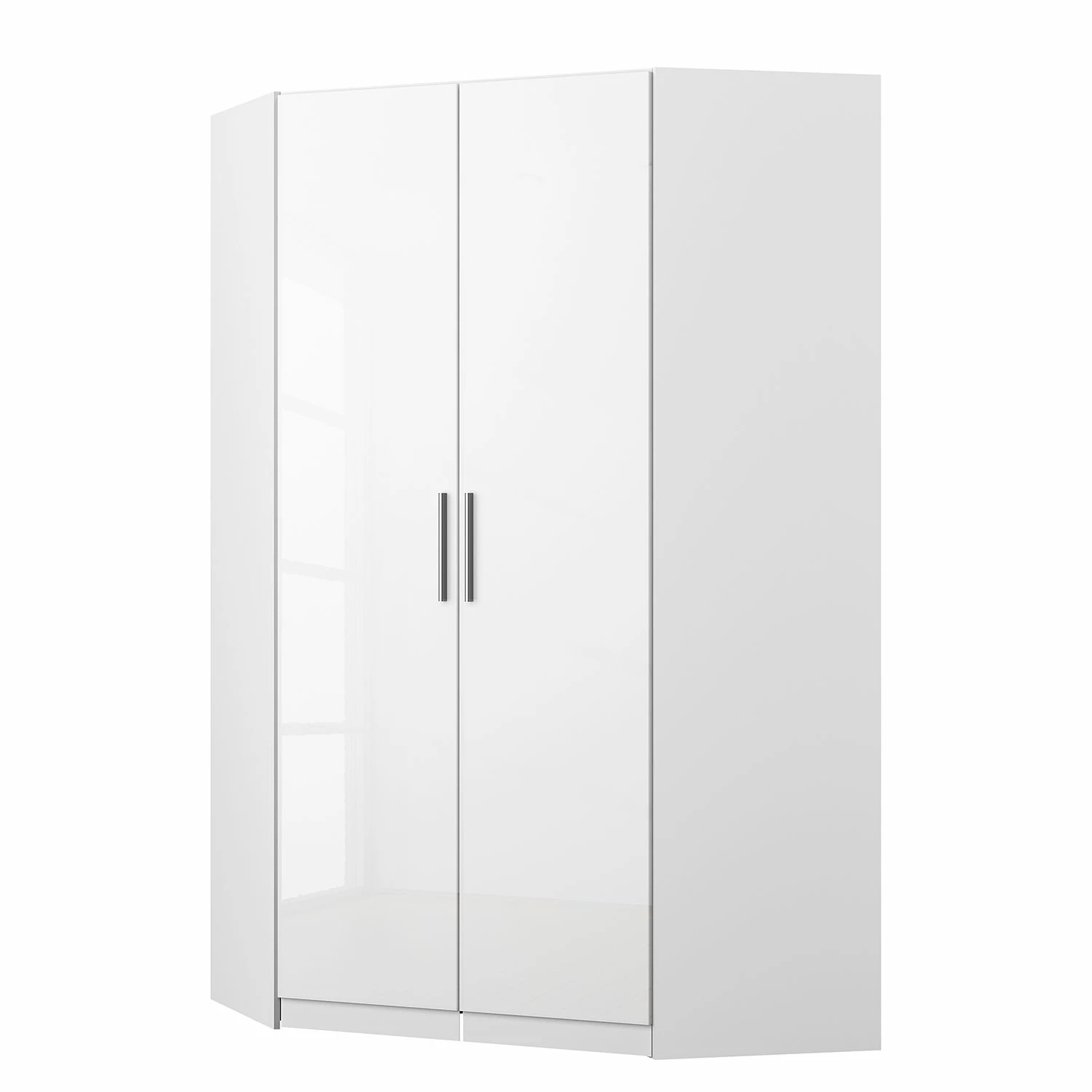 Eckschrank KiYDOO I - Hochglanz Weiß / Alpinweiß - Höhe: 210 cm