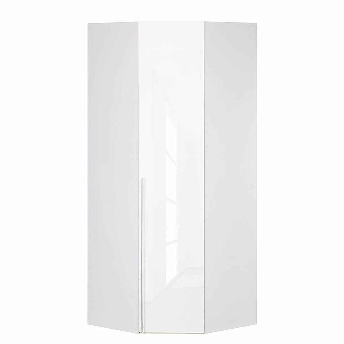 Express Möbel Eckschrank ONE 200 VI - Polarweiß/LackWeiß - 216 cm