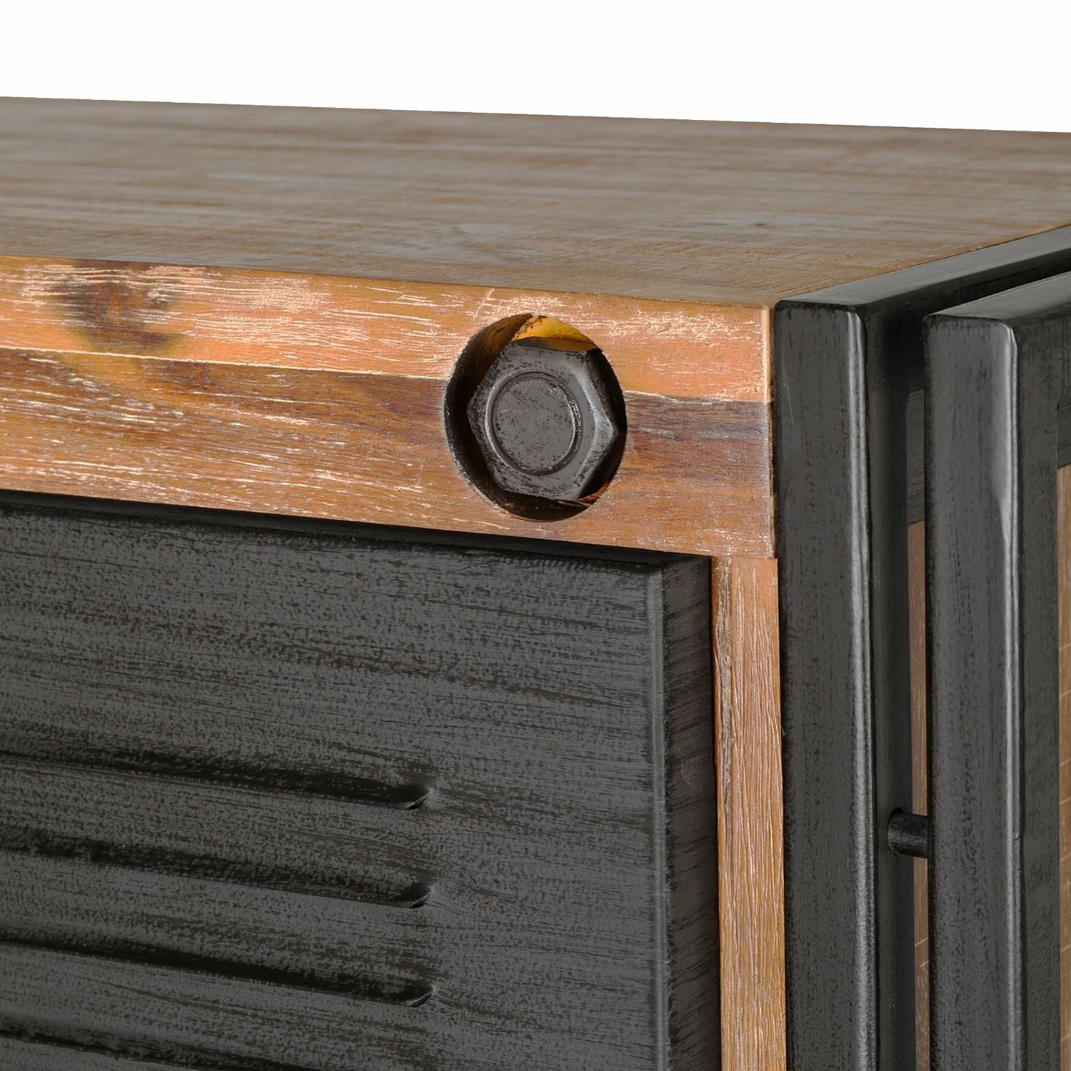 Ars manufacti Hochkommode Manchester - Akazie massiv / Metall - Akazie / Anthrazit – Bild 9