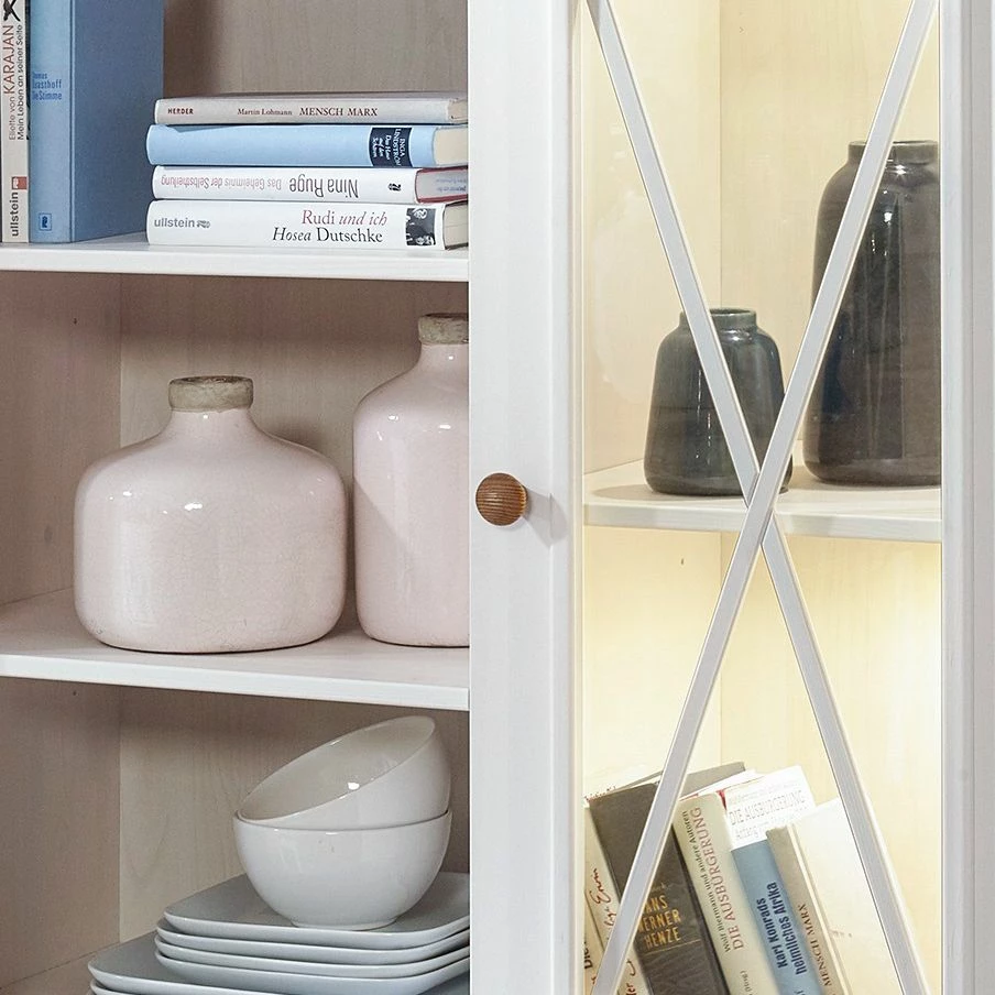 Maison Belfort Hochkommode Ummanz II - Kiefer massiv - Kiefer Weiß – Bild 4