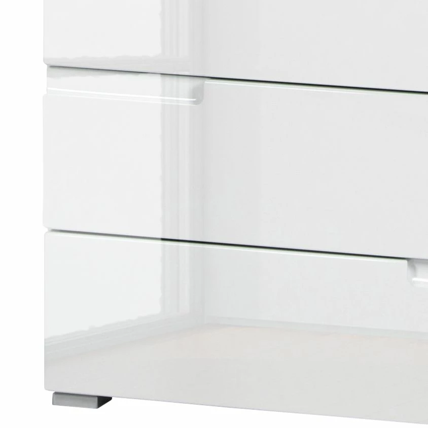 Fredriks Kommode Larado III - Hochglanz Weiß / Weiß – Bild 3