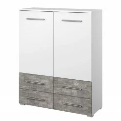 Rauch Blue Kommode Siegen III - Alpinweiß / Steingrau