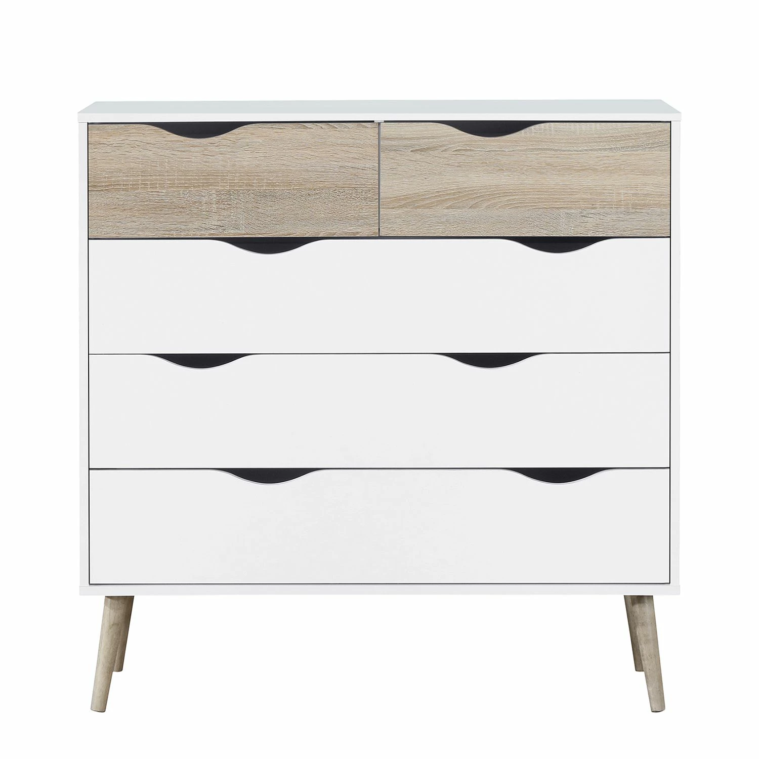 Mørteens Kommode Sunndal II - Weiß / Eiche Hell – Bild 3