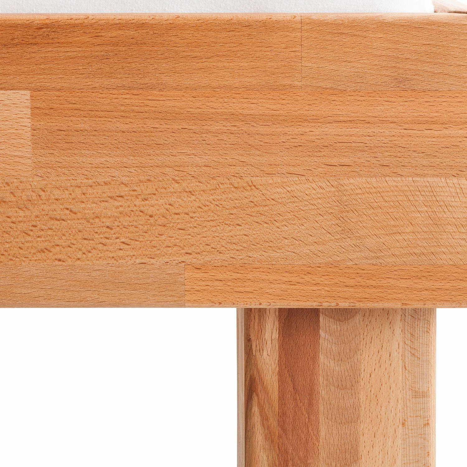 Ars Natura Massivholzbett AresWOOD - Kernbuche - 140 x 200cm - Ohne Kopfteil – Bild 6