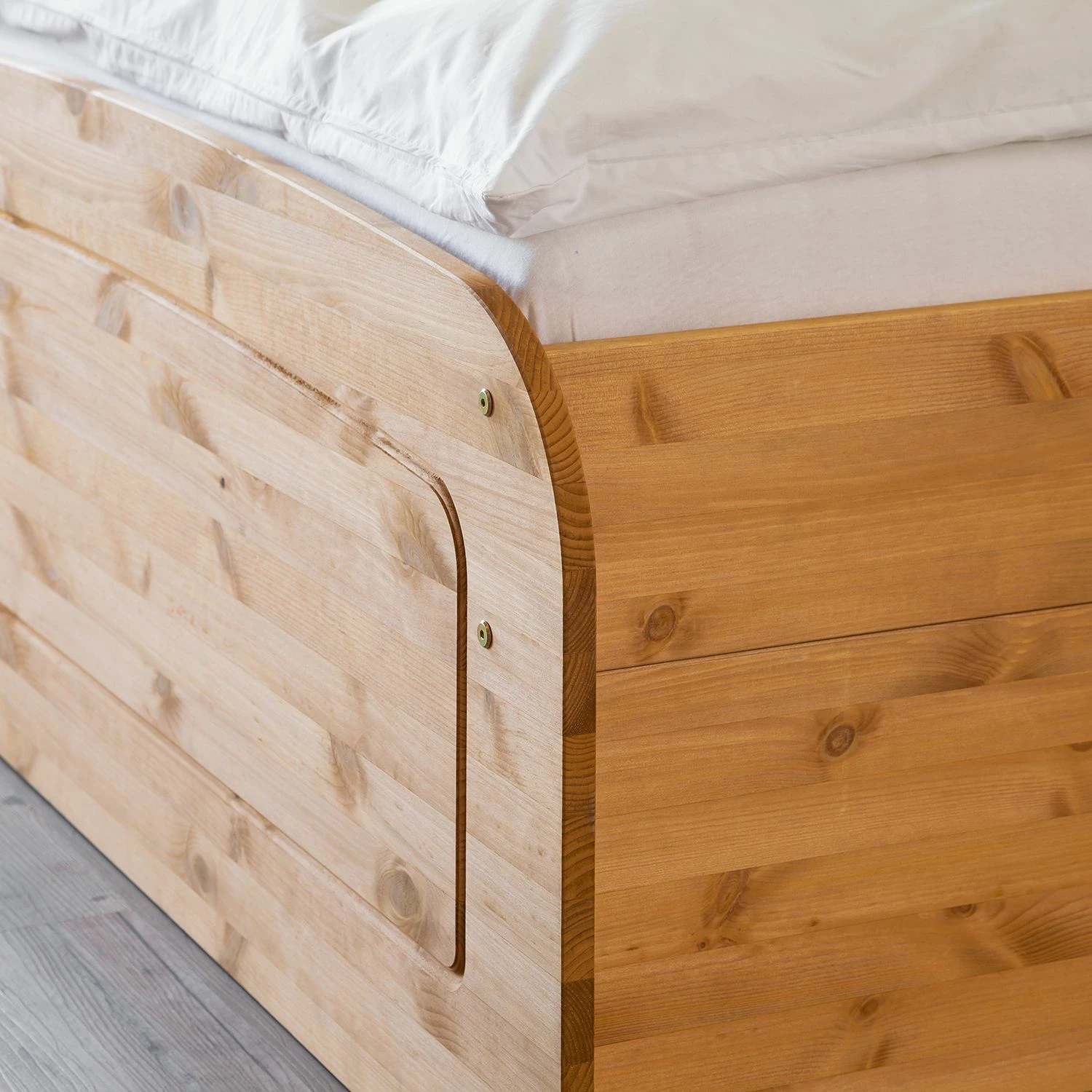 Ars Natura Massivholzbett Fia - Kiefer Natur gebeizt & gewachst - 180 x 200cm – Bild 13