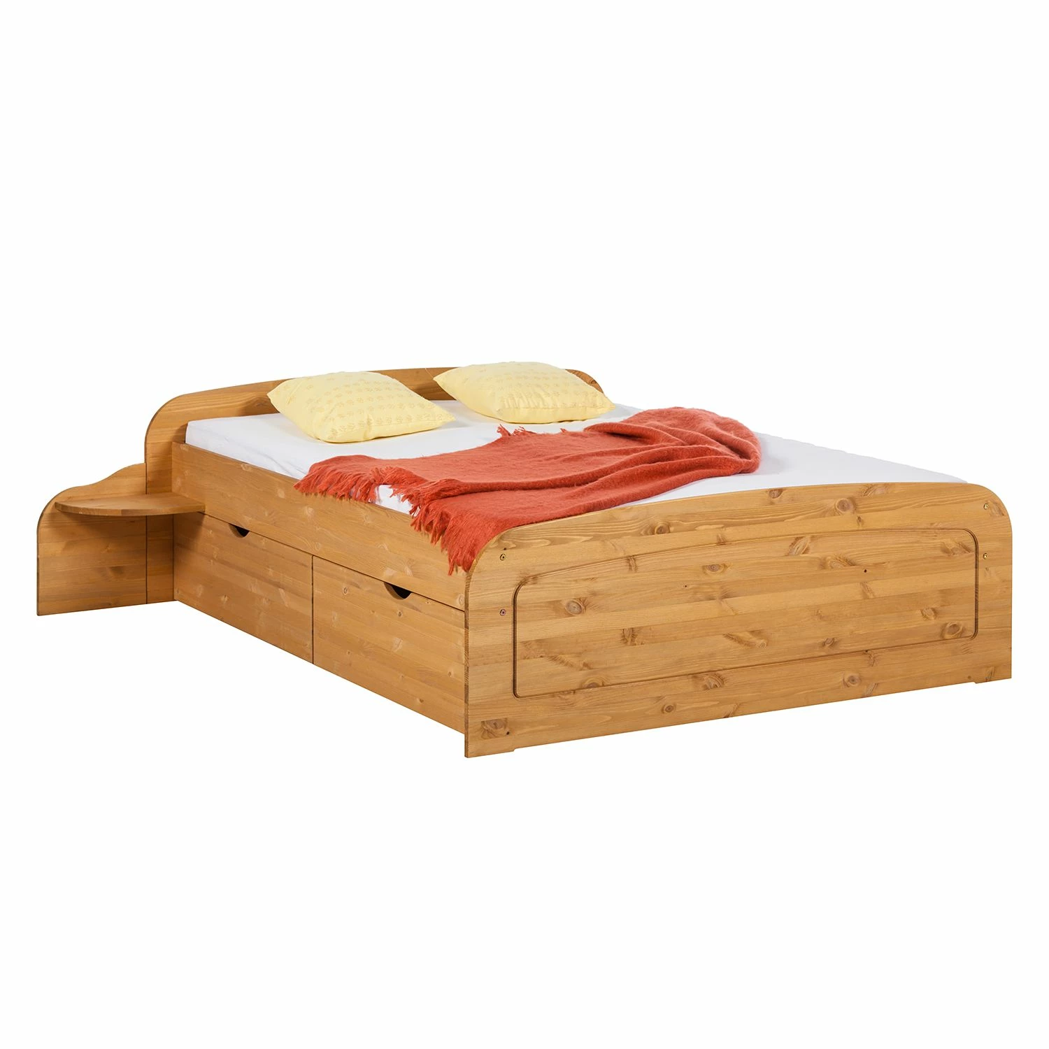 Ars Natura Massivholzbett Fia - Kiefer Natur gebeizt & gewachst - 180 x 200cm – Bild 9