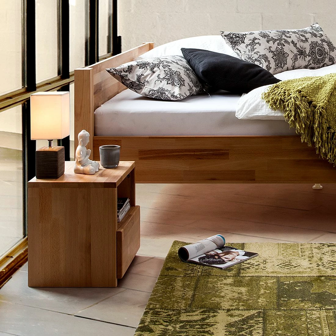 Ars Natura Nachtkommode WOOD I - Kernbuche massiv - geölt – Bild 2