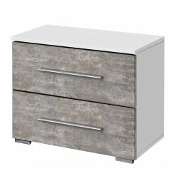 Rauch Blue Nachtkommode Siegen - Steingrau / Alpinweiß