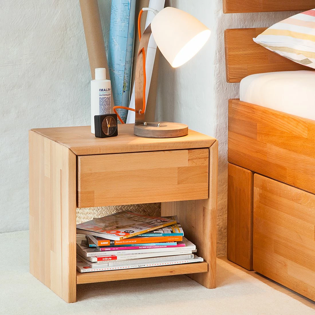 Ars Natura Nachtkommode AresWood - Kernbuche geölt – Bild 2